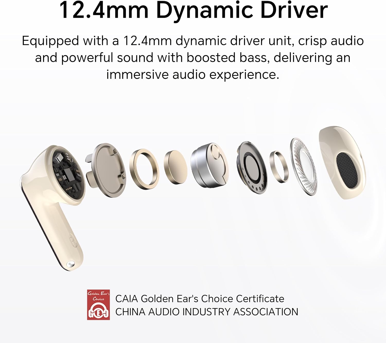HONOR CHOICE CuBuds Wireless Earbuds with 2” Interactive Touch Screen, 50H Battery Life, 12.4mm Dynamic Driver, AI Call Noise Cancellation, IP54 Water Resistance & Dual Device Connection – Khaki