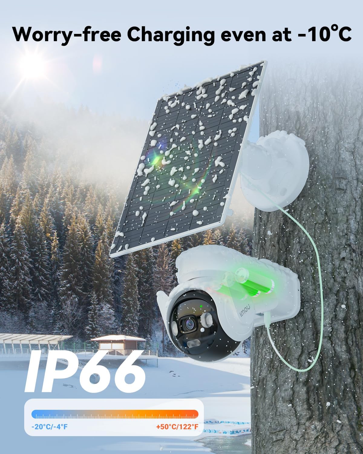 Imou 4G LTE Solar Security Camera for Home, 3K Wireless Outdoor Camera with Solar Panel, Outdoor Surveillance Cameras, Dome Surveillance Cameras AOV PT with 3W Solar Panel, Works with Alexa