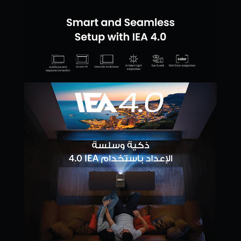 Anker NEBULA Cosmos 4K SE Laser+LED Dolby Vision Projector, 4K projector with 1800 ANSI Lumens High Brightness, 200" Huge Screen, Enhanced Image Quality, Google TV, Portable Projector with Handle