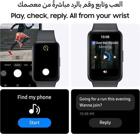 Samsung Galaxy Fit3 Smartwatch, Exercise and Sleep Tracking, Fall Detection, Bluetooth, 40mm, Gray