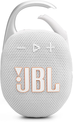 JBL Clip 4 Portable Bluetooth Speaker, 10H Battery, White, JBLCLIP4WHT