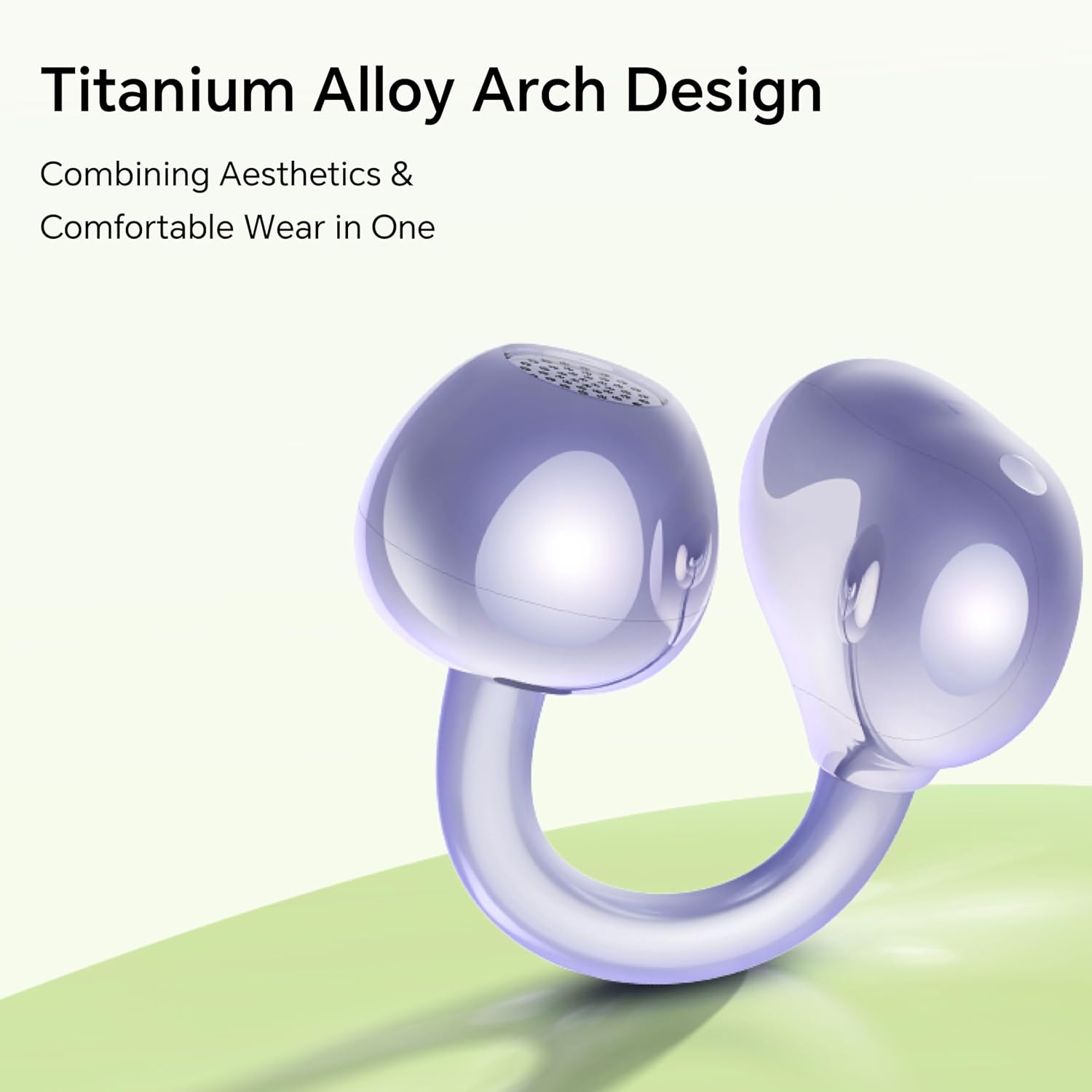 HONOR Choice Earbuds CLIP (2025 Model) Wireless Earphones, Open-Ear Bluetooth Earbuds, Feather-Like Wearing, 36 Hour Long Battery Life, Purple