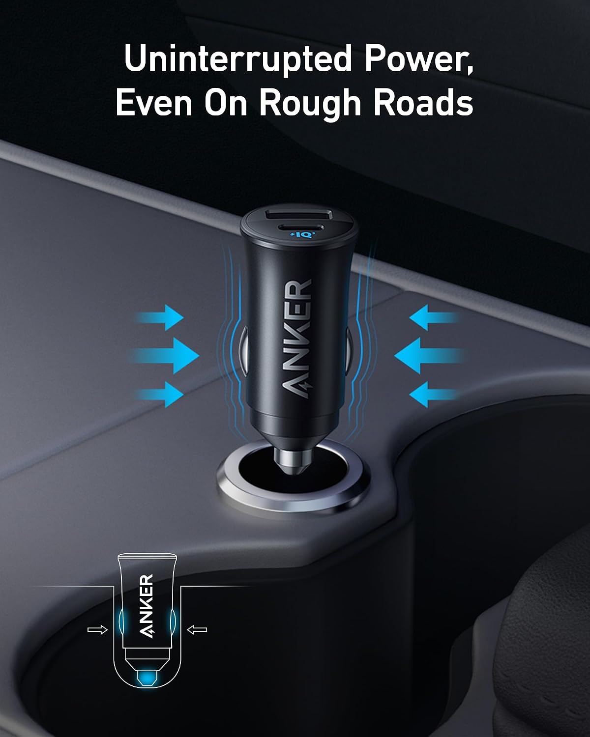 Anker USB-C Car Charger, 30W 2-Port Type-C Car Adapter,iPhone 17/16 /15/14 Series, Samsung Galaxy S26/S25/S24 Series, iPad Pro, AirPods, Huawei and More