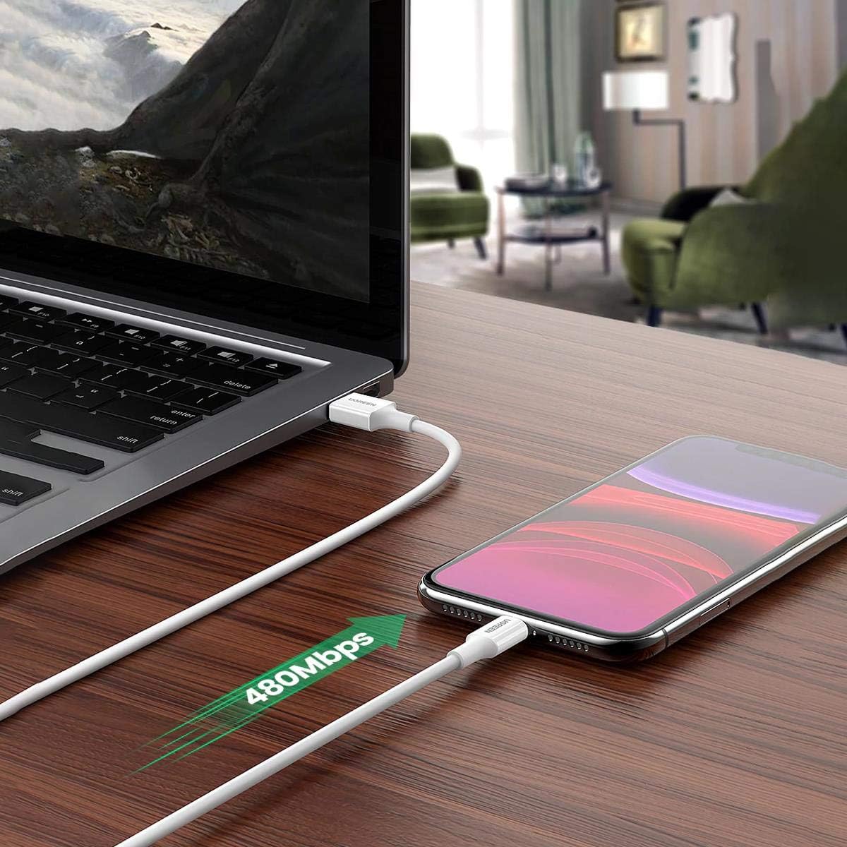 UGreen Usb-A To Lightning Cable 2M Black