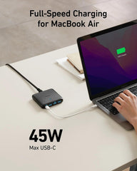Anker USB C Charger, 65W 4 Port PIQ 3.0&GaN Fast Charger Adapter, PowerPort Atom III Slim Wall Charger with a 45W Power Delivery Port, for MacBook, USB C Laptops, iPad Pro, iPhone, Galaxy, and More
