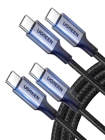 UGREEN Type C Cable 1M, 60W Laptop Compatible USB C Fast Charging Cable | Laptop&Phones Fast Charging,240Mbps data sync,Durable nylon braided usb c cable,Certified safe battery protection