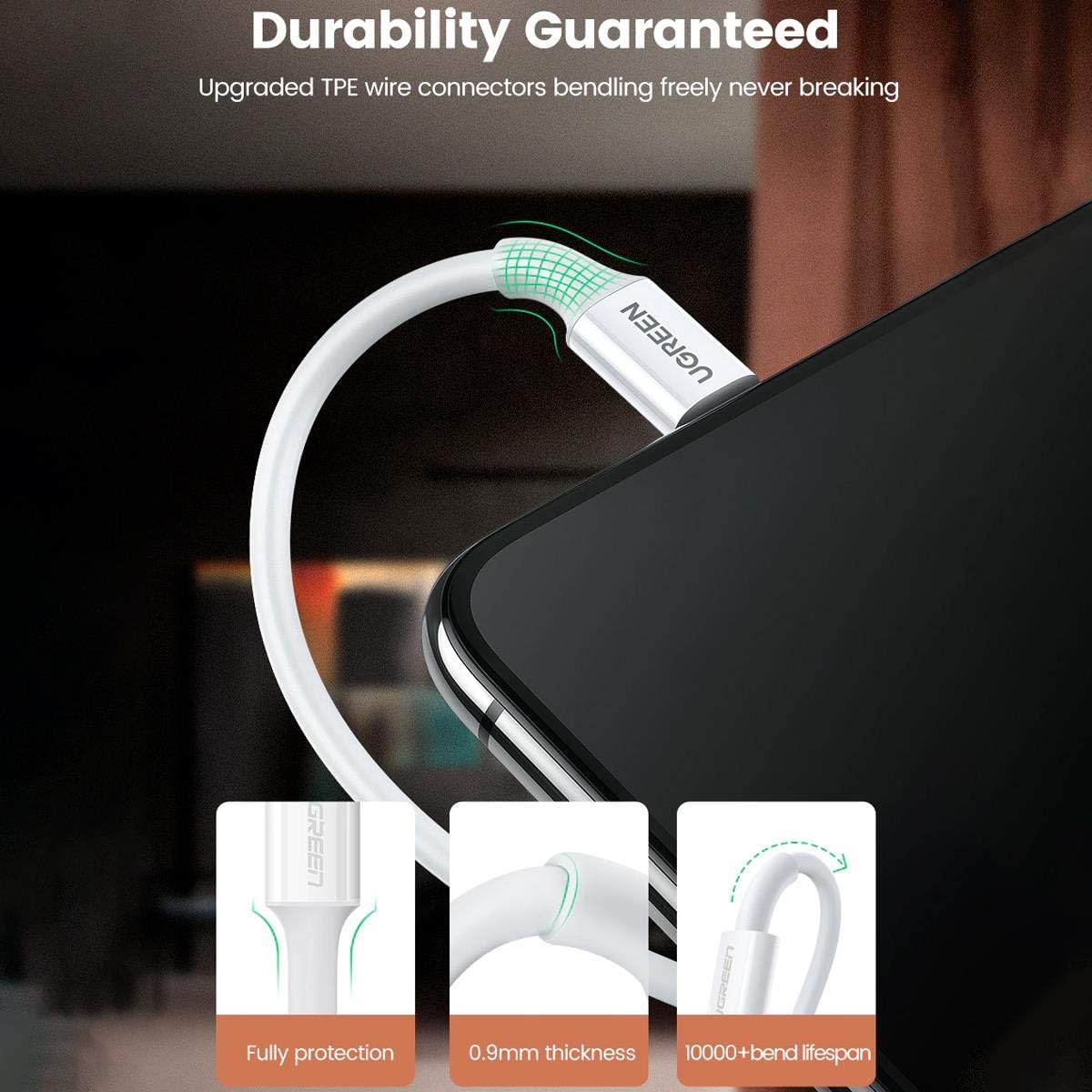 UGreen Usb-A To Lightning Cable 2M Black