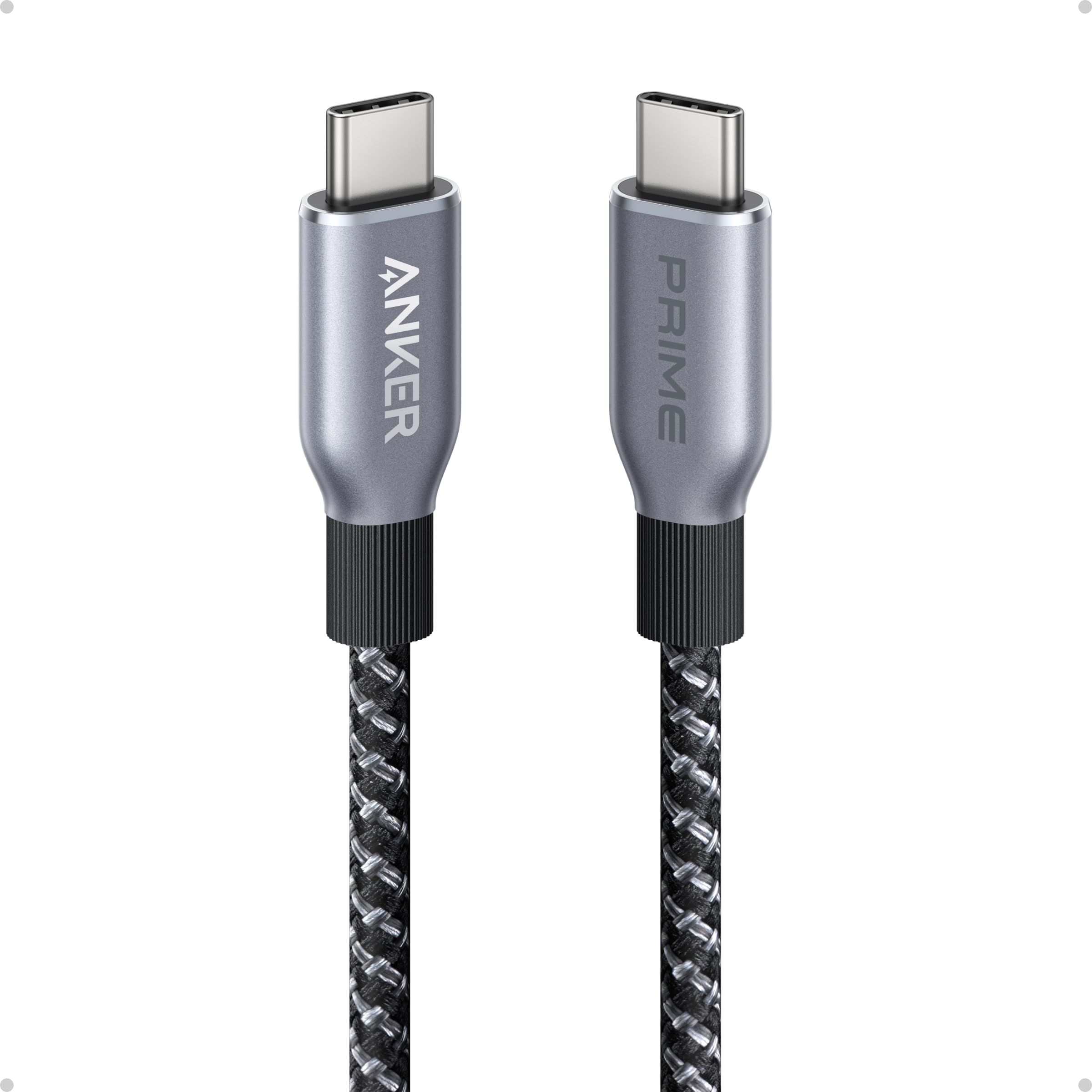 Anker Prime USB C to USB C Cable, 240W 6 ft Fast Charging USB C Cable, Upcycled-Braided Nylon with High Durability, USB 2.0 Cable for iPhone 17/16 Series, MacBook, iPad, Samsung, Huawei, Xiaomi, Vivo