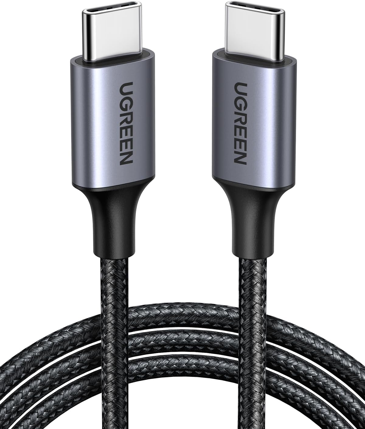 UGREEN Type C Cable 1M, 60W Laptop Compatible USB C Fast Charging Cable | Laptop&Phones Fast Charging,240Mbps data sync,Durable nylon braided usb c cable,Certified safe battery protection
