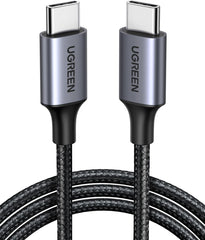 UGREEN Type C Cable 1M, 60W Laptop Compatible USB C Fast Charging Cable | Laptop&Phones Fast Charging,240Mbps data sync,Durable nylon braided usb c cable,Certified safe battery protection
