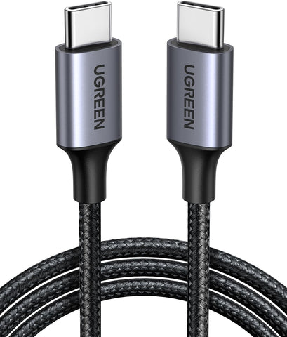 UGREEN Type C Cable 1M, 60W Laptop Compatible USB C Fast Charging Cable | Laptop&Phones Fast Charging,240Mbps data sync,Durable nylon braided usb c cable,Certified safe battery protection