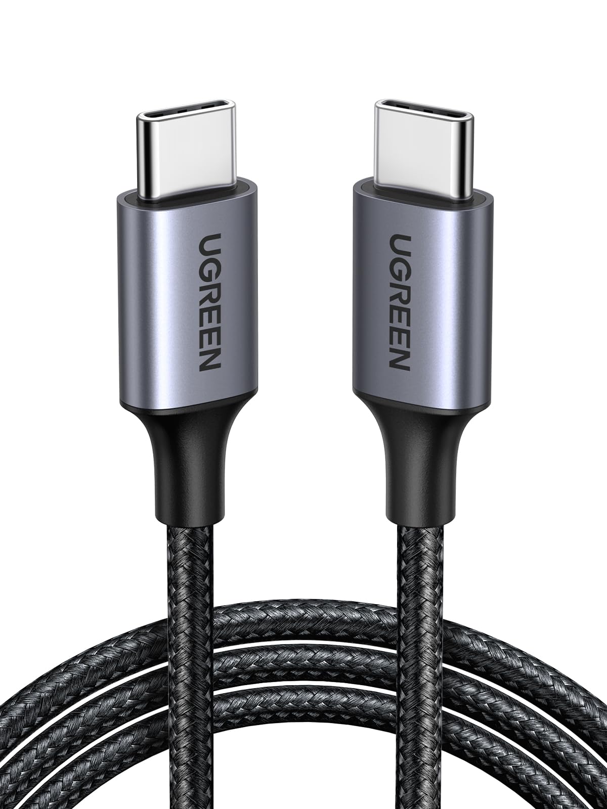 UGREEN Type C Cable 1M, 60W Laptop Compatible USB C Fast Charging Cable | Laptop&Phones Fast Charging,240Mbps data sync,Durable nylon braided usb c cable,Certified safe battery protection