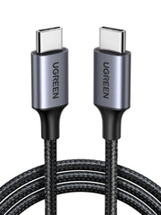 UGREEN Type C Cable 1M, 60W Laptop Compatible USB C Fast Charging Cable | Laptop&Phones Fast Charging,240Mbps data sync,Durable nylon braided usb c cable,Certified safe battery protection