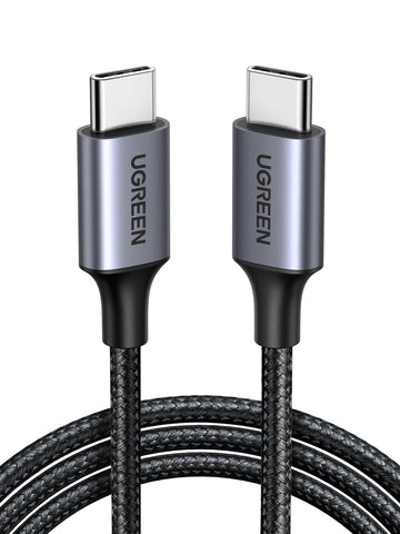 UGREEN Type C Cable 1M, 60W Laptop Compatible USB C Fast Charging Cable | Laptop&Phones Fast Charging,240Mbps data sync,Durable nylon braided usb c cable,Certified safe battery protection