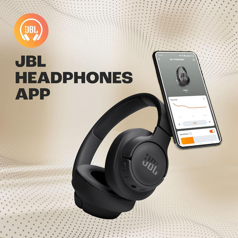 JBL Tune 720BT Wireless Over-Ear Headphones, Pure Bass Sound, Bluetooth 5.3, 76H Battery, Hands-Free Call, Multi-Point Connection, Foldable, Detachable Audio Cable - White, JBLT720BTWHT