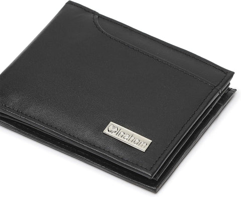 Bi-Fold Organised Wallet Flat Nappa Genuine and Smooth Leather Upper IM2021XDA0001-001-Black