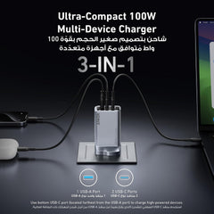 Anker Prime 100W USB C Charger, 3-Port Foldable and Compact GaN Charger, For MacBook Pro/Air, iPad Pro, iPhone 17/16 Series, Galaxy S26/S25/S24, Huawei, Pixelbook, Apple Watch, Xiaomi, Vivo and More