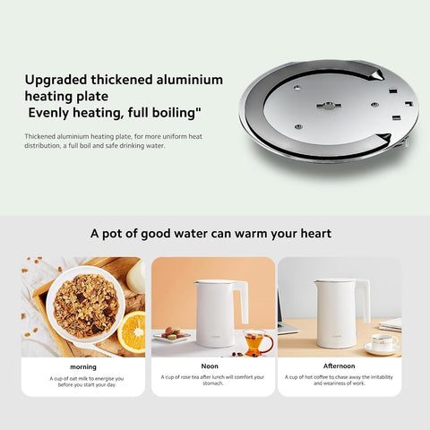 Xiaomi Electric Kettle 2 – 1.7L BPA-Free Stainless Steel Electric Kettle with 1800W Quick Boil, high capacity up to 8 cups, Auto Shut-Off, Boil-Dry Protection, Lightweight Design– White
