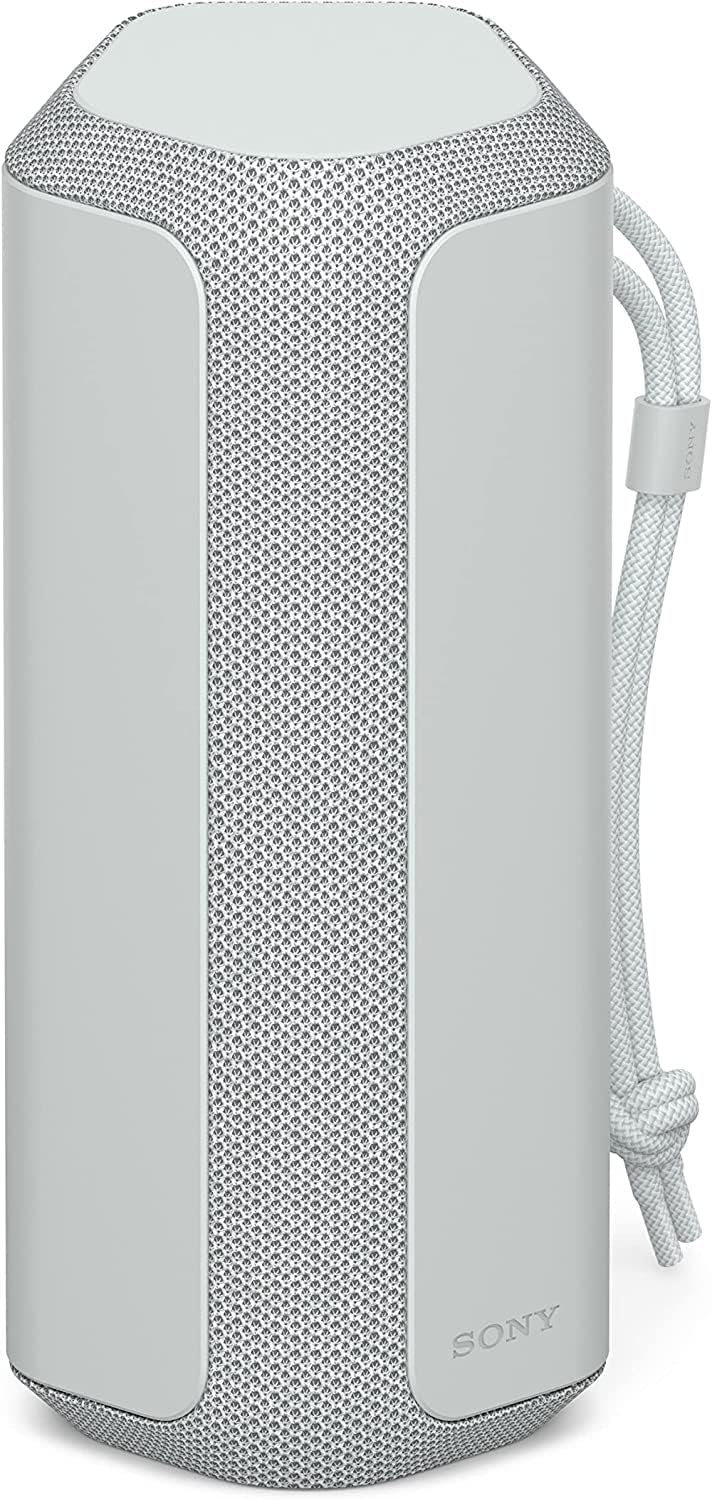 Sony SRS XE200 X Series Wireless Ultra Portable Bluetooth Speaker, IP67 Waterproof, Dustproof and Shockproof with 16 Hour Battery and Easy to Carry Strap, Light Gray New, SRSXE200/H