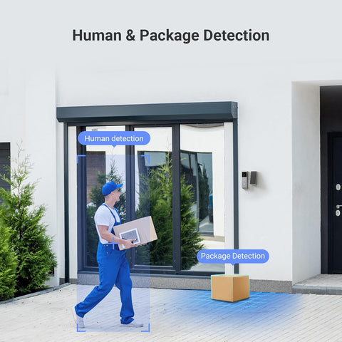EZVIZ Video Doorbell with 2K & 1080p Double Camera, Wireless Doorbell with Solar Panel, Person Detection, Package Detection, Two-Way Audio and Colour Night Vision, 32GB eMMC Memory, EP3x Pro