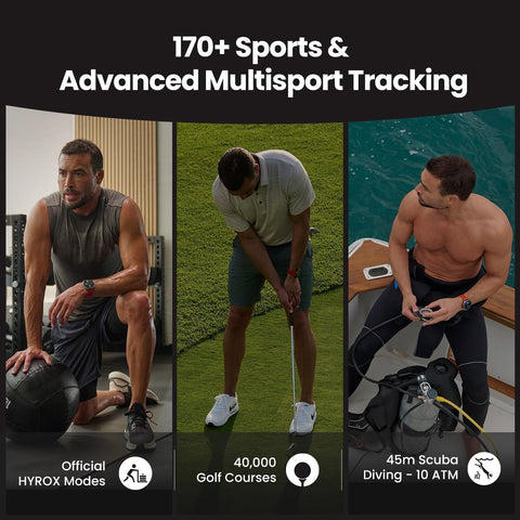 Amazfit Balance 2 Smart Watch 47mm AMOLED Sapphire Glass Display, Offline Maps, Dual Band GPS, 21 Days Battery, 170+ Sport Modes, Hyrox & Golf Mode, Heart Rate & Sleep Tracker for Android & iPhone
