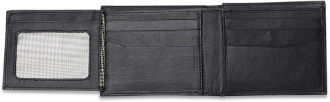 Bi-Fold Organised Wallet Flat Nappa Genuine and Smooth Leather Upper IM2021XDA0004-400-Navy Blue