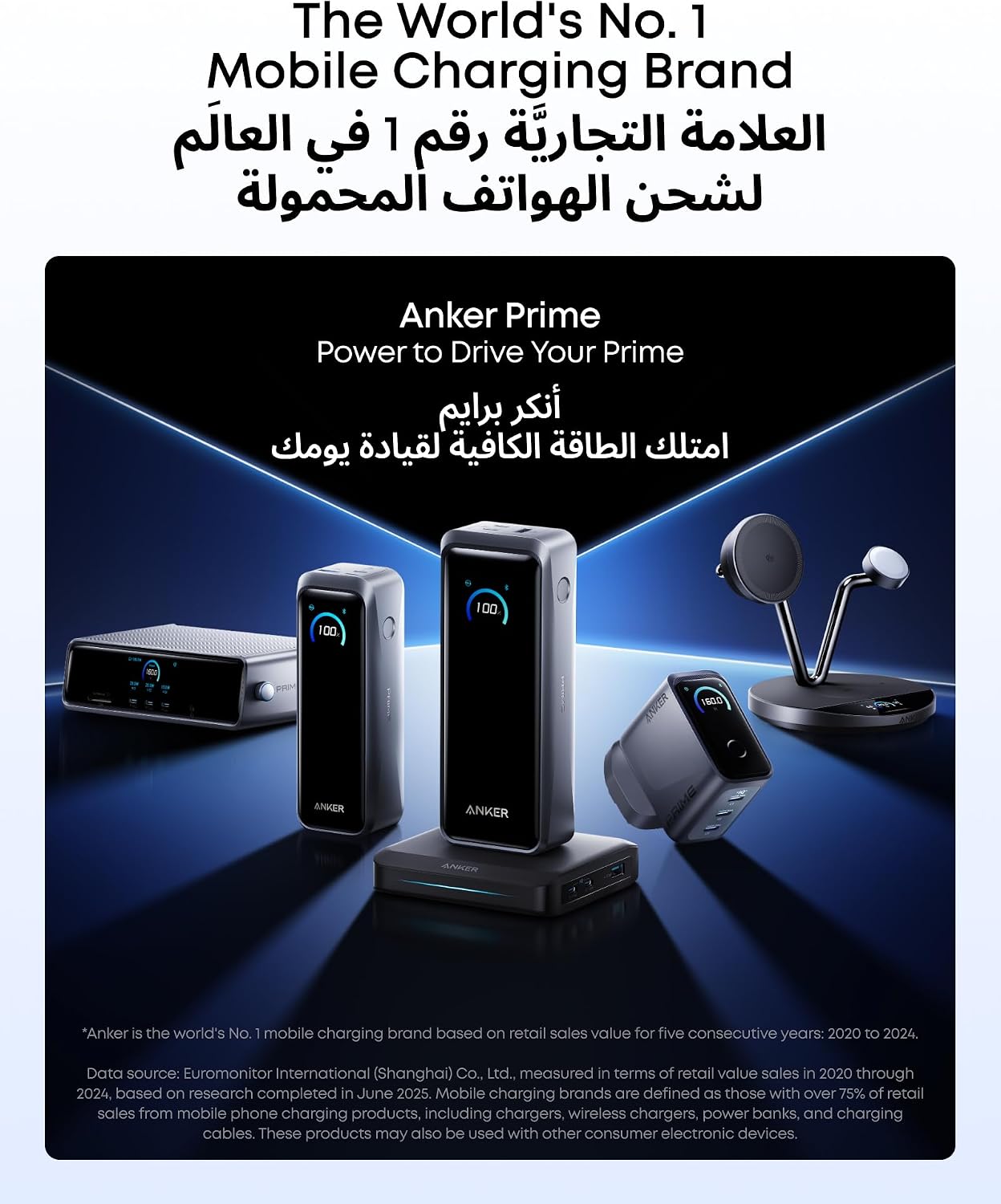 Anker Prime USB C Charger, 160W 3-Port Compact USB C GaN Charger, Smart Display and Touch Control, 140W Any-Single-Port Charging for MacBook, iPad, iPhone 17/16 Series, and More (Cable Not Included)