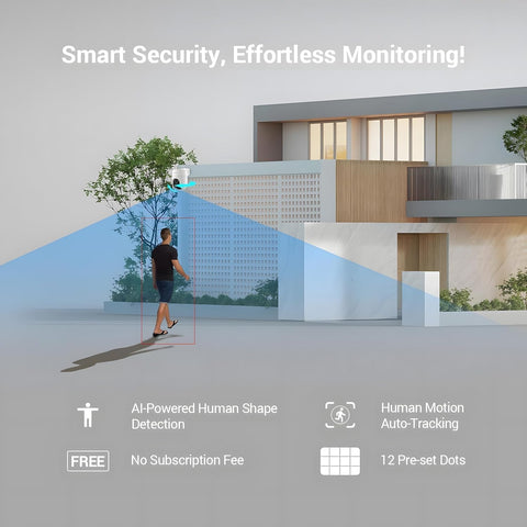 EZVIZ H8C 4G 2K Pan & Tilt 4G Camera with Auto-Tracking, 2 Way Talk, Color Night Vision, Active Defense with Siren & Strobe Light, Weatherproof, H.265 Video, Supports MicroSD Card, White