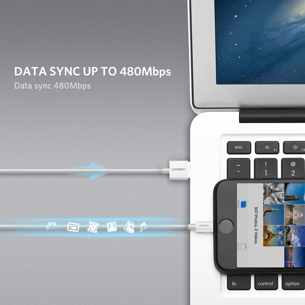 UGreen Usb-A To Lightning Cable 2M White