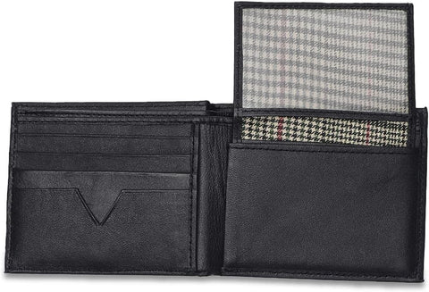 Bi-Fold Organised Wallet Flat Nappa Genuine and Smooth Leather Upper IM2021XDA0009-400-Navy Blue