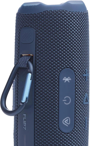 JBL Flip 7 Portable Bluetooth Speaker, IP68 Waterproof, Dustproof, Drop-Proof, PushLock System, AI Sound Boost, 16H Battery, Megen Hardshel Protection Case (Blue)