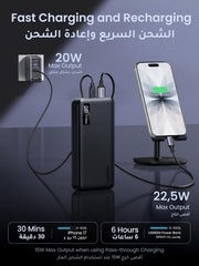 UGREEN Power Bank 20000mAh, PD 22.5W Portable Charger Fast Charging | flight-safe, high-capacity, PD 3.0 USB-C input & output, digital display, for iPhone 17/16, Galaxy S25, iPad, AirPods, etc