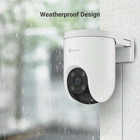 Ezviz by Hikvision | 4G SIM Based 3MP 2K Pan & Tilt Smart CCTV Camera | 360° Coverage | AI Human-Vehicle Detection | Color Night Vision | Auto Tracking | Upto 512GB SD Card Storage | H8C-4G, White