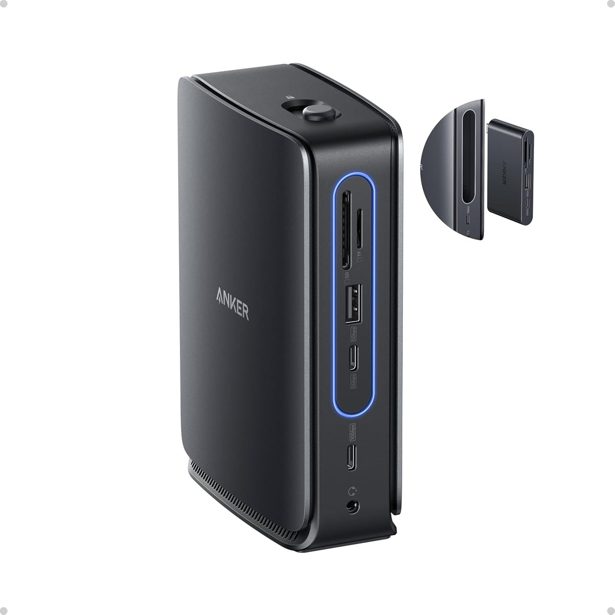 Anker Nano 13-in-1 Laptop Docking Station with Detachable 6-in-1 Hub, USB-C 3 Display Docking (2 HDMI+1 DP), 10 Gbps USB-C, 3 USB-A, Audio, SD/TF, Ethernet, 100W Max PD for Dell/Lenovo/HP Home Office