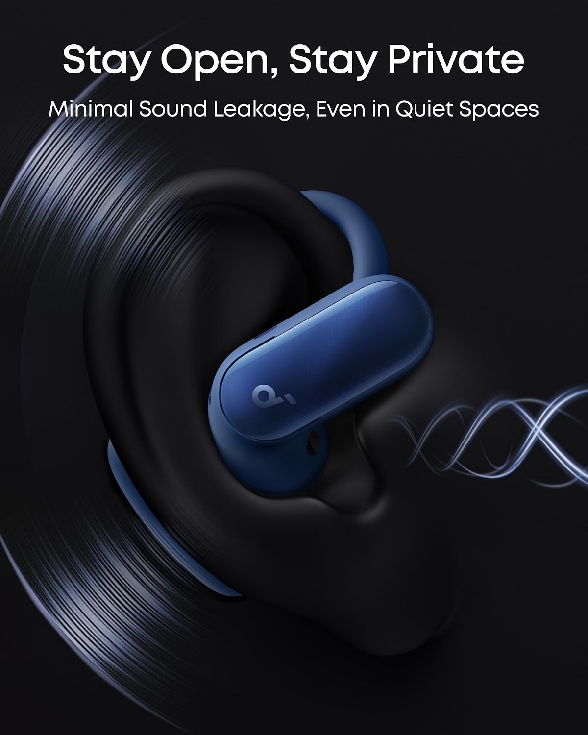 soundcore AeroFit 2 Pro by Anker, 2-in-1 Hybrid Earbuds with Awareness Mode and Focus Mode, Bluetooth 6.1, Hi-Res, LDAC, Spatial Audio, Al Clear Phone Calls, IP55, 34H Total Playtime (Blue)