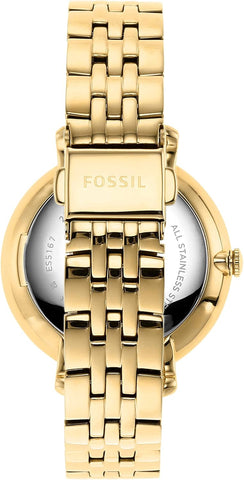 Fossil Women's Jacqueline Stainless Steel Multifunction Watch, Gold Moonphase, One Size, Jacqueline Multifunction Stainless Steel Watch - ES5167