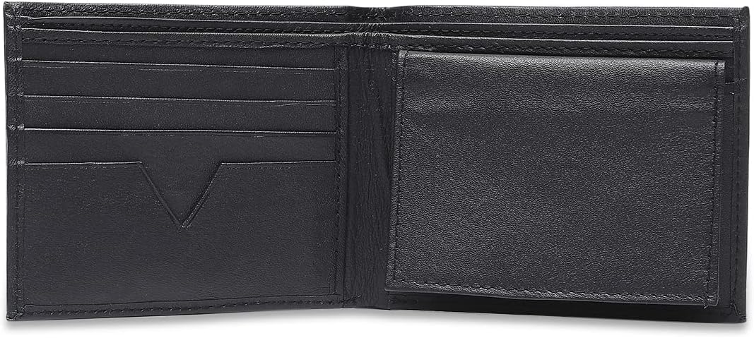 Bi-Fold Organised Wallet Flat Nappa Genuine and Smooth Leather Upper IM2021XDA0009-400-Navy Blue