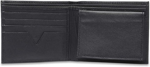 Bi-Fold Organised Wallet Flat Nappa Genuine and Smooth Leather Upper IM2021XDA0009-400-Navy Blue
