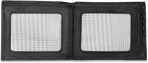 Bi-Fold Organised Wallet Flat Nappa Genuine and Smooth Leather Upper IM2021XDA0001-001-Black