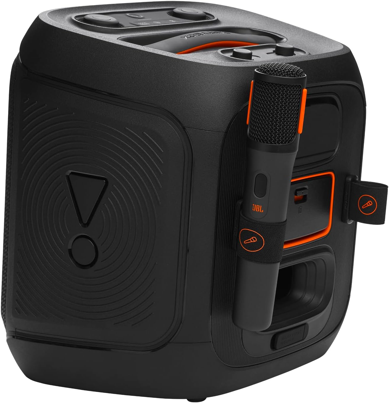 JBL PartyBox Encore 2 Portable Bluetooth Speaker with Wireless Mic and AI Boost, 15H Battery, Dynamic Lights, Auracast, Karaoke & Guitar Input, IPX4 Splashproof - JBLPBENCORE2UK