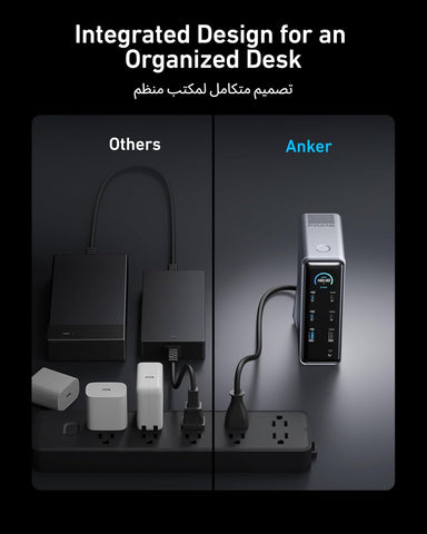 Anker Prime Charging Docking Station, 14-Port with 160W Max Output and Built-In GaN AC-DC Power, 10Gbps Data Transfers, Real-Time Smart Interface, Dual 4K Displays for MacBook, Dell, Phones, and More