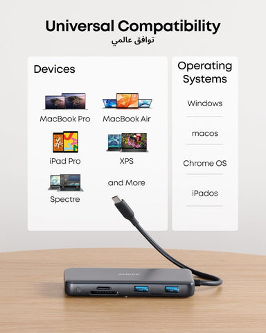 Anker 555 USB-C Hub (8-in-1), with 85W Power Delivery, 4K 60Hz HDMI Port, 10Gbps USB C and 2 A Data Ports, Ethernet microSD SD Card Reader, for MacBook Pro More