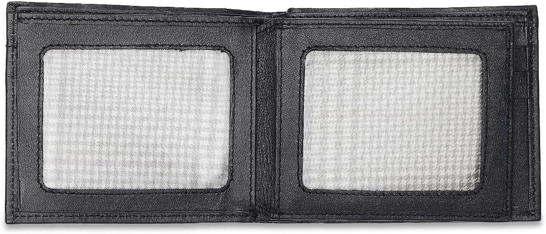 Bi-Fold Organised Wallet Flat Nappa Genuine and Smooth Leather Upper IM2021XDA0002-400-Navy Blue