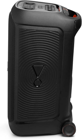 JBL Partybox Ultimate Massive party speaker with powerful sound, multi-dimensional lightshow, and splashproof design.