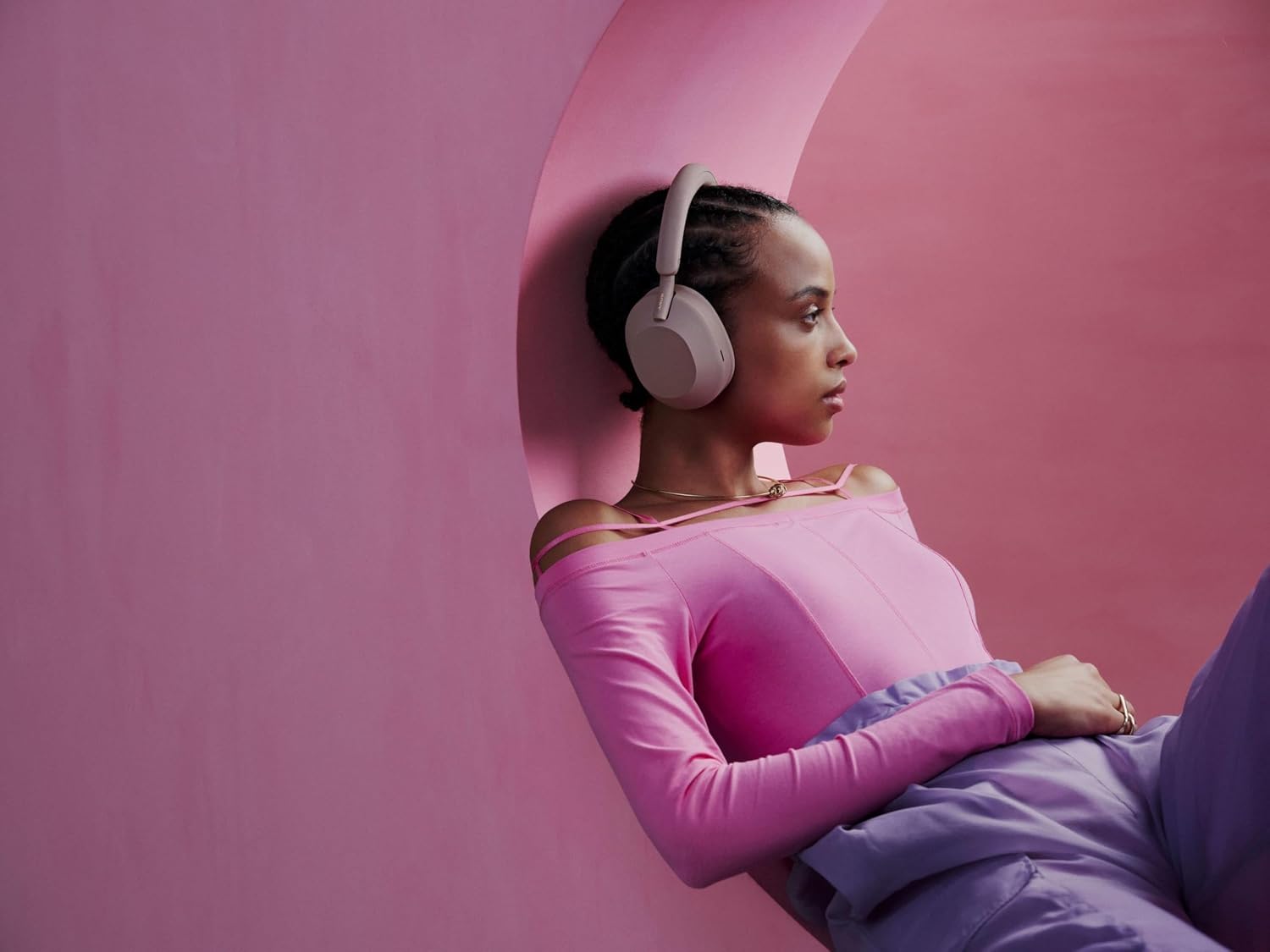 Sony WH-1000XM5 Industry Leading Noise Cancelling Wireless Headphones, Hi-Res Audio, Best Phone Call Quality, 30 Hours Battery Life, Wearing Detection, Alexa Voice Assistant, Multipoint - Pink