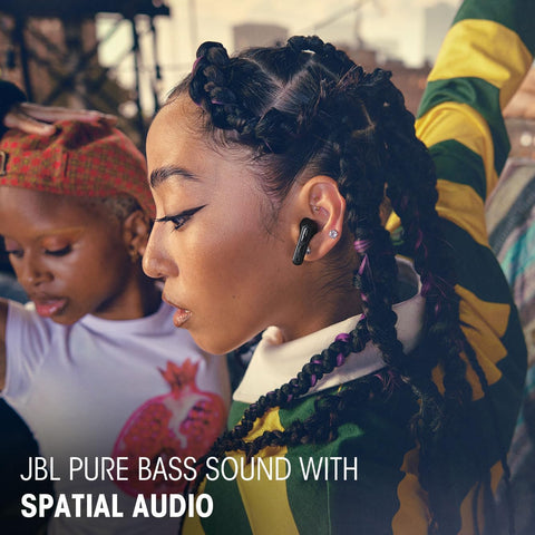 JBL TUNE FLEX 2 True Wireless Adaptive noise cancelling with Smart Ambient, Up to 48 hours total playback, IP54 dust and water resistant, JBLTFLEX2GBLK, GBlack