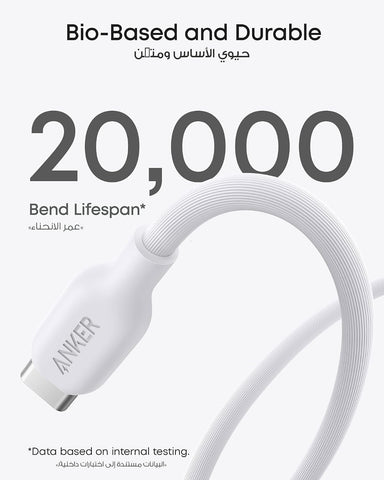 Anker USB C to USB C Cable (240W 3ft), USB 2.0 Bio-Based Charging Cable for iPhone 16/15 Series, MacBook Pro/Air, iPad, Samsung S24/S23, Huawei, Xiaomi, Redmi, Vivo, Oppo and More