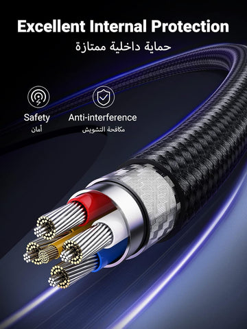 UGREEN iPhone Charger Lightning Cable 2M for iPhone 17/16/15/14/13/12/11/10 | [MFi Certified],Design for iPhone & iPad,PD20W Fast iphone charger cable,Premium nylon braided,Reliable Aluminum Alloy