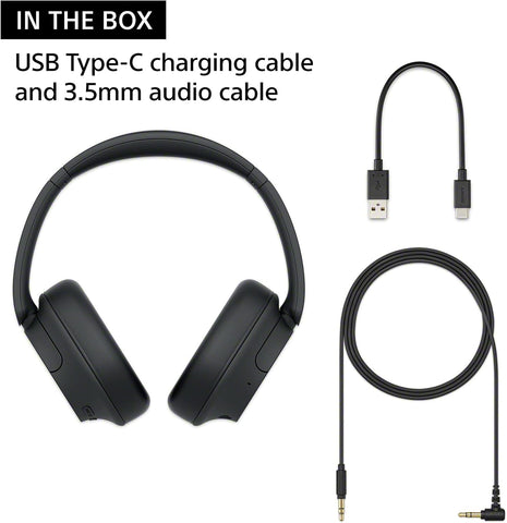 Sony WH-CH720N Wireless Noise Cancelling Headphones, 35 hours battery life, Clearer hands-free calling, Multipoint Connection, White, UAE Version - 1-Year warranty