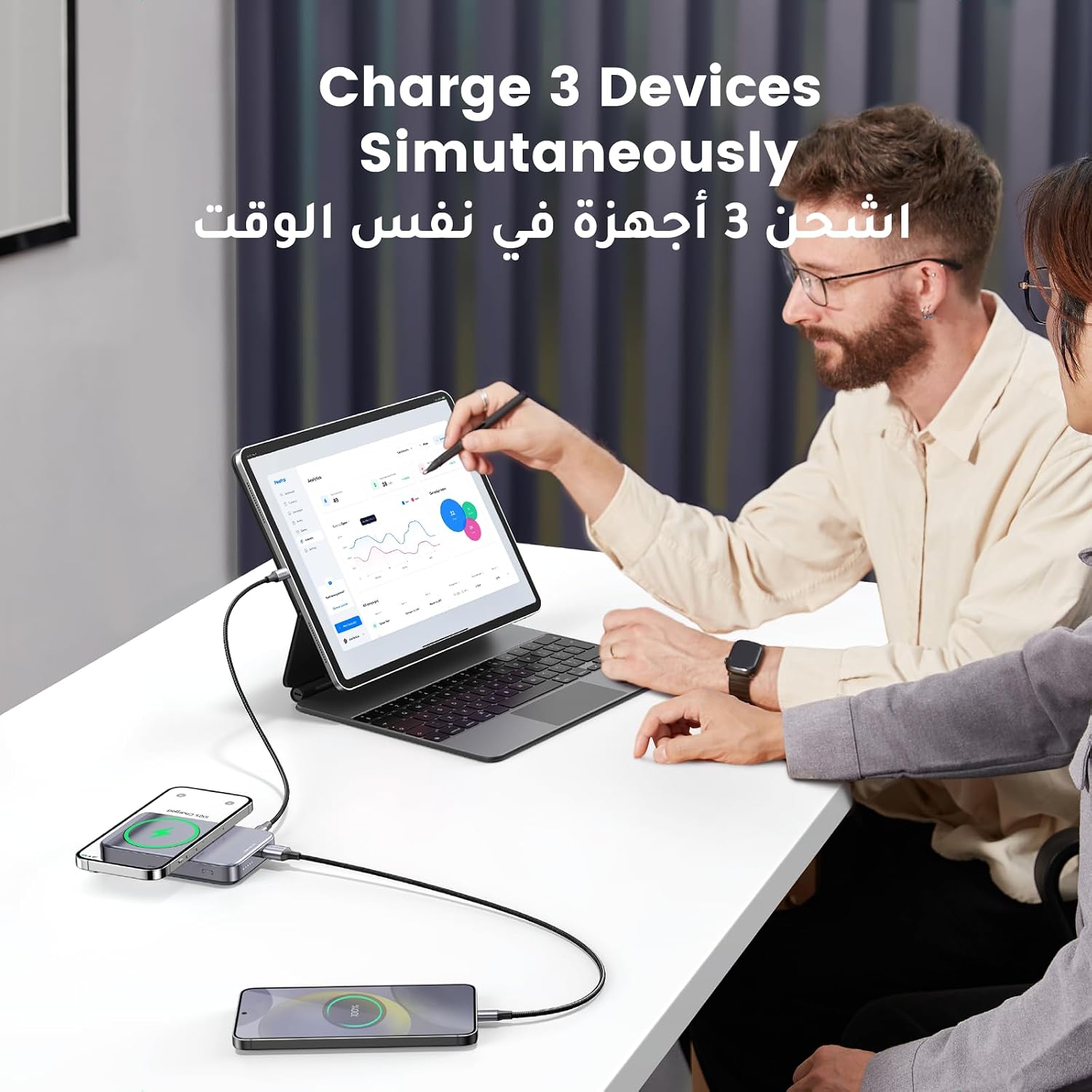 UGREEN Wireless Power Bank 10000mAh, Magsafe Portable Charger with Kickstand Magnetic, Designed for MagSafe Battery Pack, PD 20W USB-C Fast Charging Portable Chargerfor iPhone 17-12 Series, Space Grey